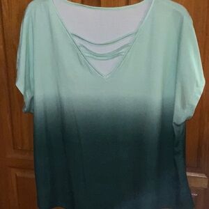 Green blocked top